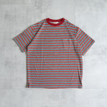 Load image into Gallery viewer, TOWN CRAFT HEAVY PILE BORDER TEE ワイン パイルTシャツ 大きいサイズ ビッグサイズ 大きいサイズメンズ テングストア大阪