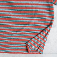 Load image into Gallery viewer, TOWN CRAFT HEAVY PILE BORDER TEE ワイン パイルTシャツ 大きいサイズ ビッグサイズ 大きいサイズメンズ テングストア大阪