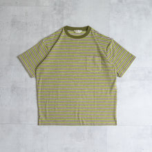 Load image into Gallery viewer, TOWN CRAFT HEAVY PILE BORDER TEE グリーン パイルTシャツ 大きいサイズ ビッグサイズ 大きいサイズメンズ テングストア大阪