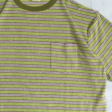 Load image into Gallery viewer, TOWN CRAFT HEAVY PILE BORDER TEE グリーン パイルTシャツ 大きいサイズ ビッグサイズ 大きいサイズメンズ テングストア大阪