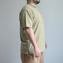 Load image into Gallery viewer, TOWN CRAFT HEAVY PILE BORDER TEE グリーン パイルTシャツ 大きいサイズ ビッグサイズ 大きいサイズメンズ テングストア大阪