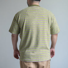 Load image into Gallery viewer, TOWN CRAFT HEAVY PILE BORDER TEE グリーン パイルTシャツ 大きいサイズ ビッグサイズ 大きいサイズメンズ テングストア大阪