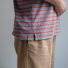 Load image into Gallery viewer, TOWN CRAFT HEAVY PILE BORDER TEE ワイン パイルTシャツ 大きいサイズ ビッグサイズ 大きいサイズメンズ テングストア大阪