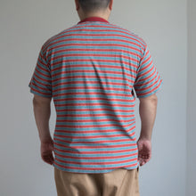 Load image into Gallery viewer, TOWN CRAFT HEAVY PILE BORDER TEE ワイン パイルTシャツ 大きいサイズ ビッグサイズ 大きいサイズメンズ テングストア大阪