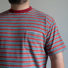Load image into Gallery viewer, TOWN CRAFT HEAVY PILE BORDER TEE ワイン パイルTシャツ 大きいサイズ ビッグサイズ 大きいサイズメンズ テングストア大阪