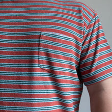Load image into Gallery viewer, TOWN CRAFT HEAVY PILE BORDER TEE ワイン パイルTシャツ 大きいサイズ ビッグサイズ 大きいサイズメンズ テングストア大阪