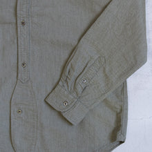 画像をギャラリービューアに読み込む, NIGEL CABOURN BRITISH OFFICERS SHIRT ダークグリーン シャツ 大きいサイズ メンズ テングストア大阪