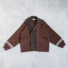 Load image into Gallery viewer, masterkey FLEXIBLE RIB ブラウン ニットジャケット 大きいサイズ メンズ テングストア大阪