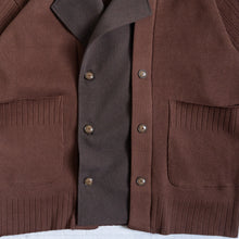 Load image into Gallery viewer, masterkey FLEXIBLE RIB ブラウン ニットジャケット 大きいサイズ メンズ テングストア大阪