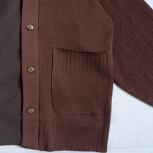 Load image into Gallery viewer, masterkey FLEXIBLE RIB ブラウン ニットジャケット 大きいサイズ メンズ テングストア大阪