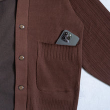 Load image into Gallery viewer, masterkey FLEXIBLE RIB ブラウン ニットジャケット 大きいサイズ メンズ テングストア大阪