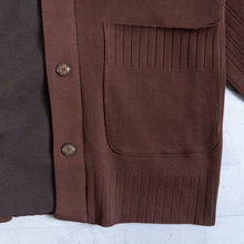 Load image into Gallery viewer, masterkey FLEXIBLE RIB ブラウン ニットジャケット 大きいサイズ メンズ テングストア大阪