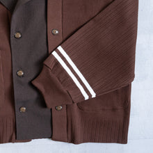 Load image into Gallery viewer, masterkey FLEXIBLE RIB ブラウン ニットジャケット 大きいサイズ メンズ テングストア大阪