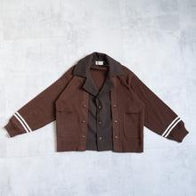 Load image into Gallery viewer, masterkey FLEXIBLE RIB ブラウン ニットジャケット 大きいサイズ メンズ テングストア大阪