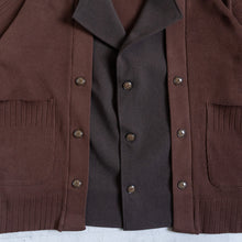 Load image into Gallery viewer, masterkey FLEXIBLE RIB ブラウン ニットジャケット 大きいサイズ メンズ テングストア大阪