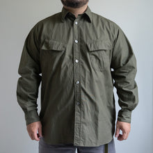 画像をギャラリービューアに読み込む, FUJITO A/W FATIGUE SHIRT カーキ 大きいサイズ メンズ シャツ テングストア大阪
