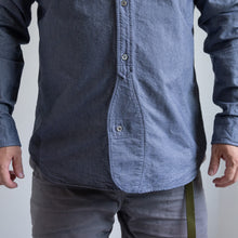 画像をギャラリービューアに読み込む, NIGEL CABOURN BRITISH OFFICERS SHIRT ネイビー シャツ 大きいサイズ メンズ テングストア大阪