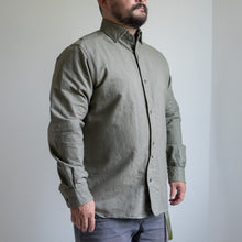 画像をギャラリービューアに読み込む, NIGEL CABOURN BRITISH OFFICERS SHIRT ダークグリーン シャツ 大きいサイズ メンズ テングストア大阪