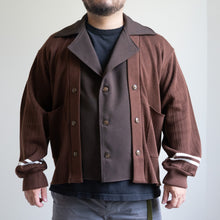 Load image into Gallery viewer, masterkey FLEXIBLE RIB ブラウン ニットジャケット 大きいサイズ メンズ テングストア大阪