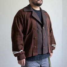 Load image into Gallery viewer, masterkey FLEXIBLE RIB ブラウン ニットジャケット 大きいサイズ メンズ テングストア大阪