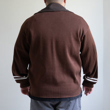 Load image into Gallery viewer, masterkey FLEXIBLE RIB ブラウン ニットジャケット 大きいサイズ メンズ テングストア大阪