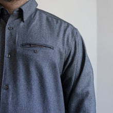 画像をギャラリービューアに読み込む, A/E FLAP POCKET SHIRTS -CHARCOAL -