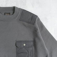 画像をギャラリービューアに読み込む, NON DOWN MILITARY CREW KNIT - CHARCOAL -