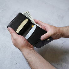 Load image into Gallery viewer, TRIANGLE MINI WALLET - BLACK -