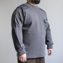 画像をギャラリービューアに読み込む, NON DOWN MILITARY CREW KNIT - CHARCOAL -