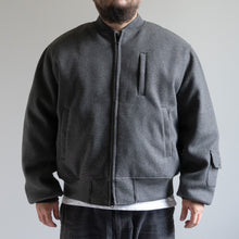 画像をギャラリービューアに読み込む, MELTON MA-1 JACKET  - GRAY -