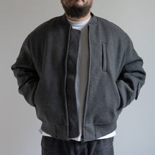 画像をギャラリービューアに読み込む, MELTON MA-1 JACKET  - GRAY -