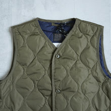 画像をギャラリービューアに読み込む, MILITARY V NECK BUTTON DOWN VEST - DARK OLIVE -