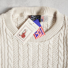 画像をギャラリービューアに読み込む, CABLE KNIT CREW - NATURAL -
