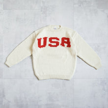 画像をギャラリービューアに読み込む, USA HAND KNIT CREW - WHITE -