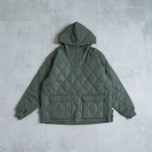 画像をギャラリービューアに読み込む, MILITARY PULL OVER DOWN HOODIE - OLIVE -