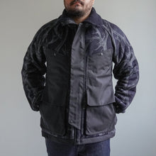 画像をギャラリービューアに読み込む, HORN TREE PRINT WOOL BOA JACKET - NAVY -