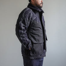 画像をギャラリービューアに読み込む, HORN TREE PRINT WOOL BOA JACKET - NAVY -