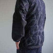 画像をギャラリービューアに読み込む, HORN TREE PRINT WOOL BOA JACKET - NAVY -
