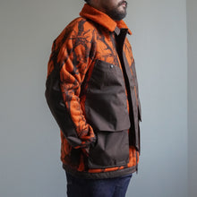 画像をギャラリービューアに読み込む, HORN TREE PRINT WOOL BOA JACKET - ORANGE -