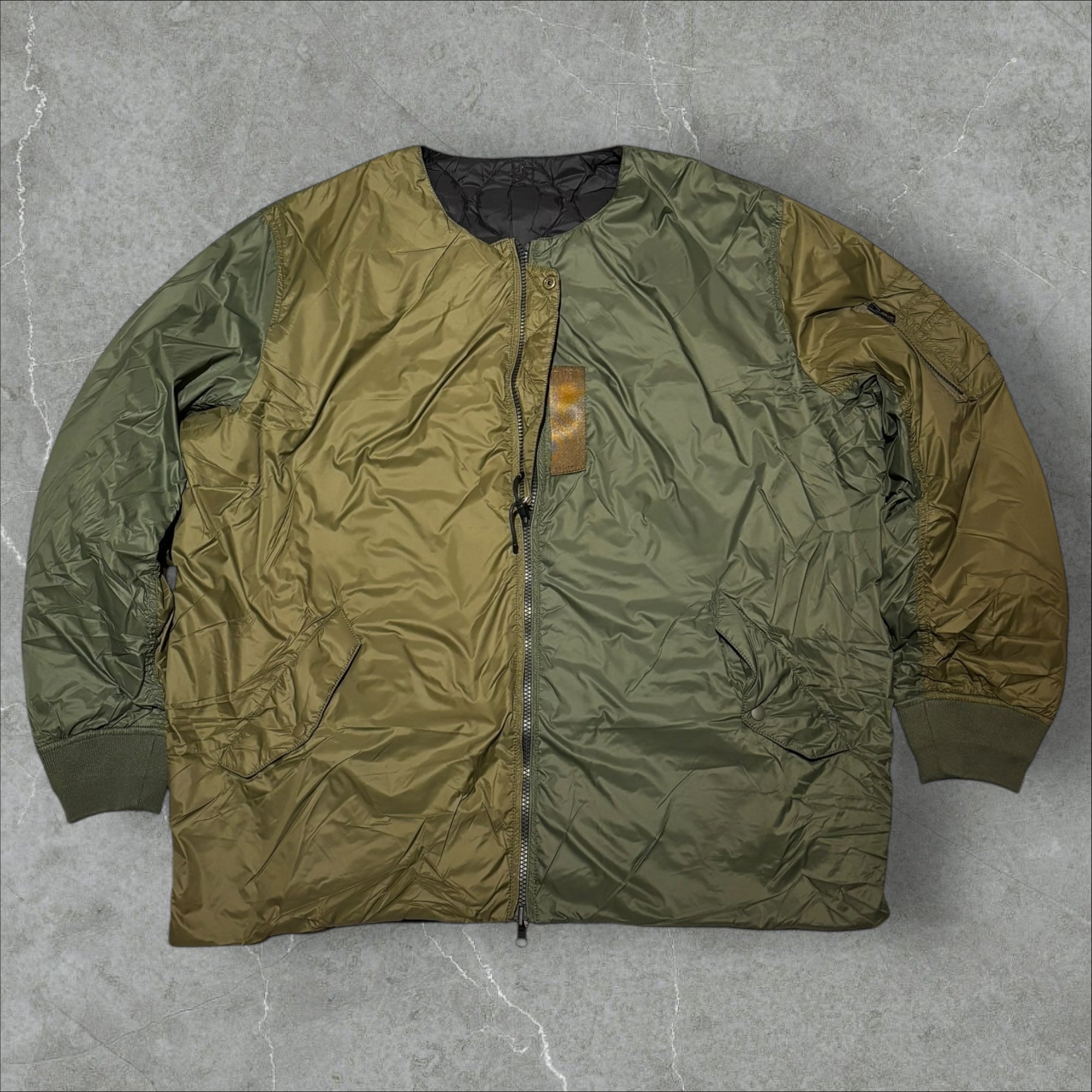 ゆ*ん様 DESCENDANT ダウンジャケット SIZE1 OLIVE カーキ KEBOZ CORDUROY DOWN JACKET SAGE GREEN 23FA-I（ケボズ コーデュロイ