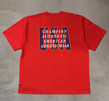 画像をギャラリービューアに読み込む, CHAMPION - SHORT SLEEVE T-SHIRT USA - RED