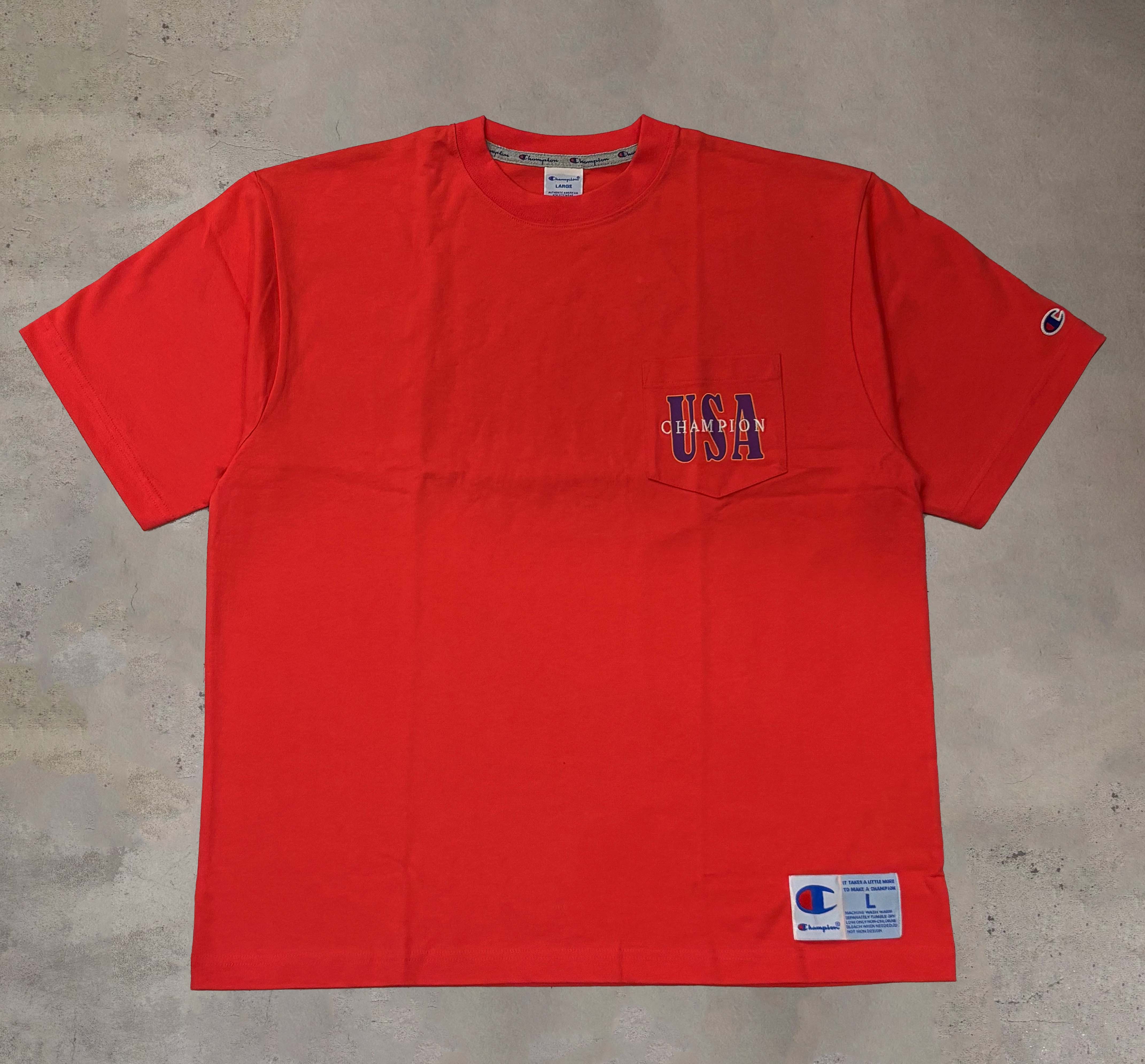 RHC × Champion カリフォルニア USA Tee【L】Tシャツ 赤 CHAMPION - SHORT SLEEVE T-SHIRT USA - RED – TENG STORE OSAKA