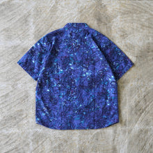 Load image into Gallery viewer, QB HALF LINEN BAND COLLAR OPEN H/S SHIRTS - BLUE -