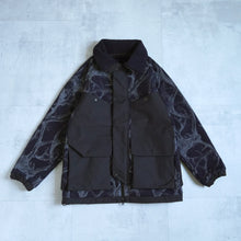画像をギャラリービューアに読み込む, HORN TREE PRINT WOOL BOA JACKET - NAVY -