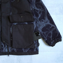 画像をギャラリービューアに読み込む, HORN TREE PRINT WOOL BOA JACKET - NAVY -