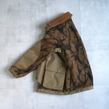 画像をギャラリービューアに読み込む, HORN TREE PRINT WOOL BOA JACKET - BROWN -