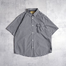 Load image into Gallery viewer, GINGHAM CHECK S/S Shirts -Black-
