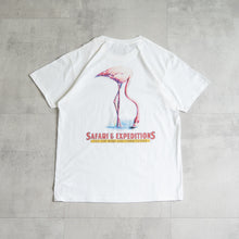 Load image into Gallery viewer, PRINTED CREW TEE SAFARI --FLAMINGO / WHITE-
