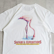 Load image into Gallery viewer, PRINTED CREW TEE SAFARI --FLAMINGO / WHITE-
