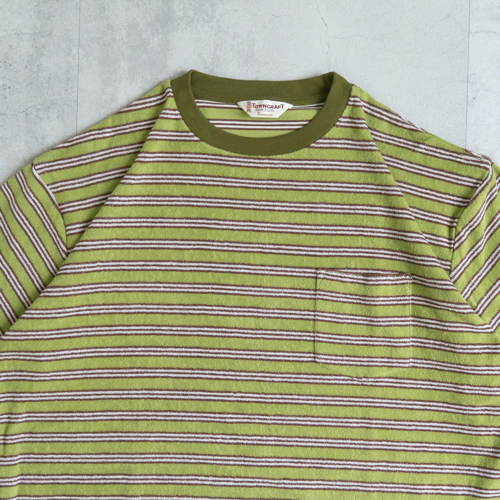 HEAVY PILE BORDER TEE - GREEN - – TENG STORE OSAKA